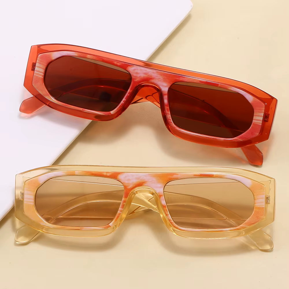 Superhot Eyewear 16604 Fashion 2026 Retro Y2K Narrow Rectangle Streetwear Shades Sunglasses for Women Men