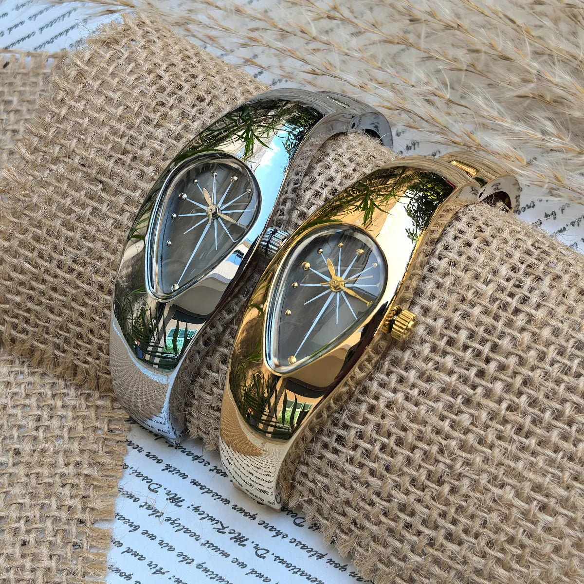 Y2K Dpecial Blade Water Drop Vintage Quartz Watch Men Women Creative Blade Design High Quality Steel Unique Bracelet Men Watch