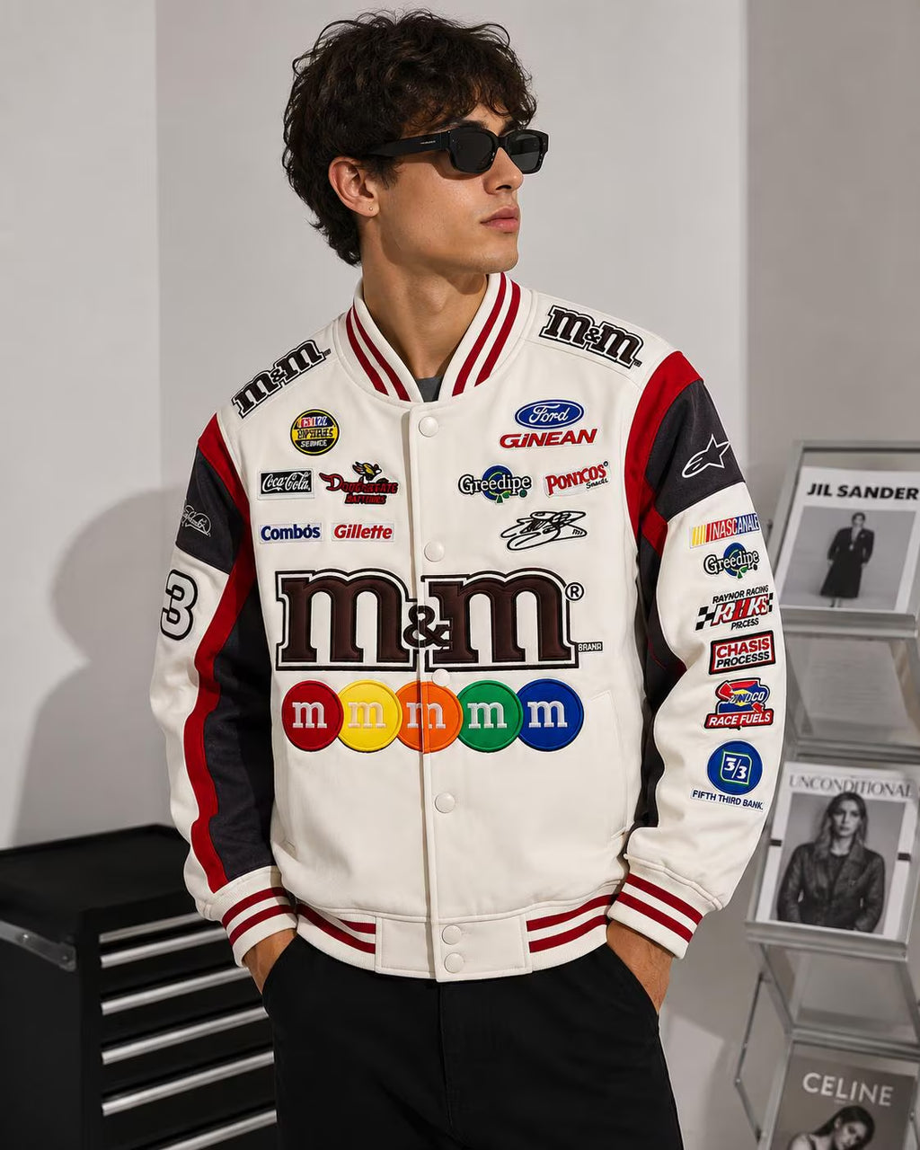 Vintage Racing Jacket: Y2K Motorsport Varsity Bomber Streetwear