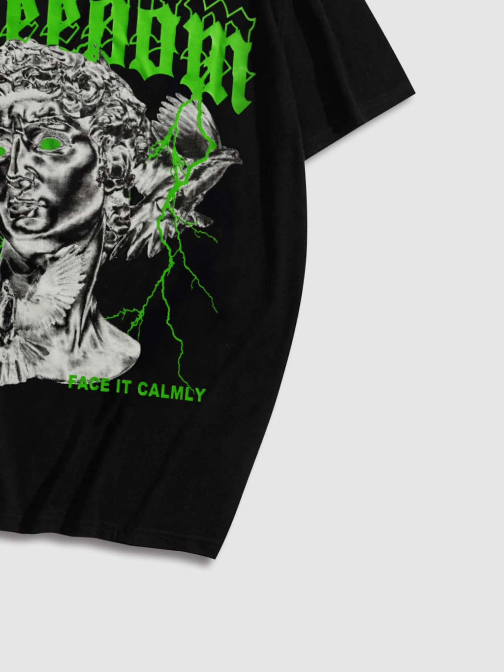 ROMWE MEN Street Life Men Cotton Figure & Slogan Graphic Y2K T-Shirt