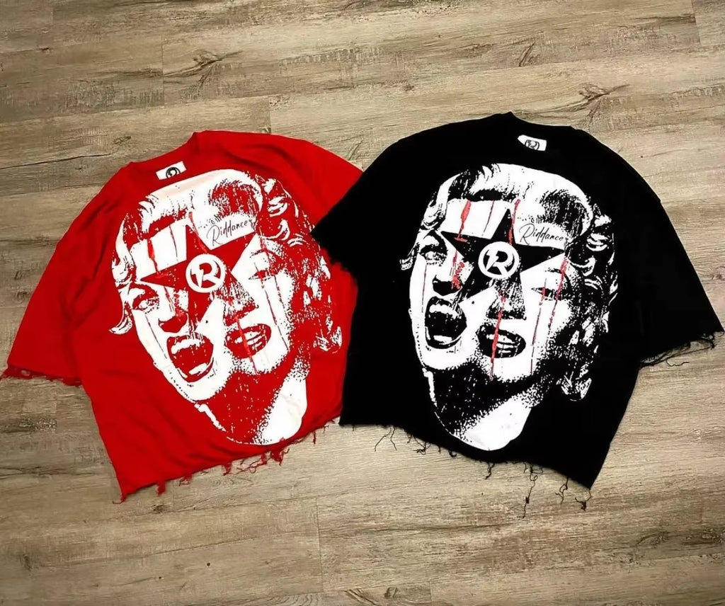 Hip Hop Y2K Tops 2024 Oversized Printed Graphic T Shirts Harajuku Gothic Men and Women Summer T-Shirt Casual Streetwear Clothes