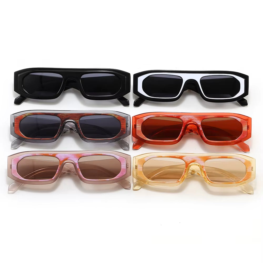 Superhot Eyewear 16604 Fashion 2026 Retro Y2K Narrow Rectangle Streetwear Shades Sunglasses for Women Men