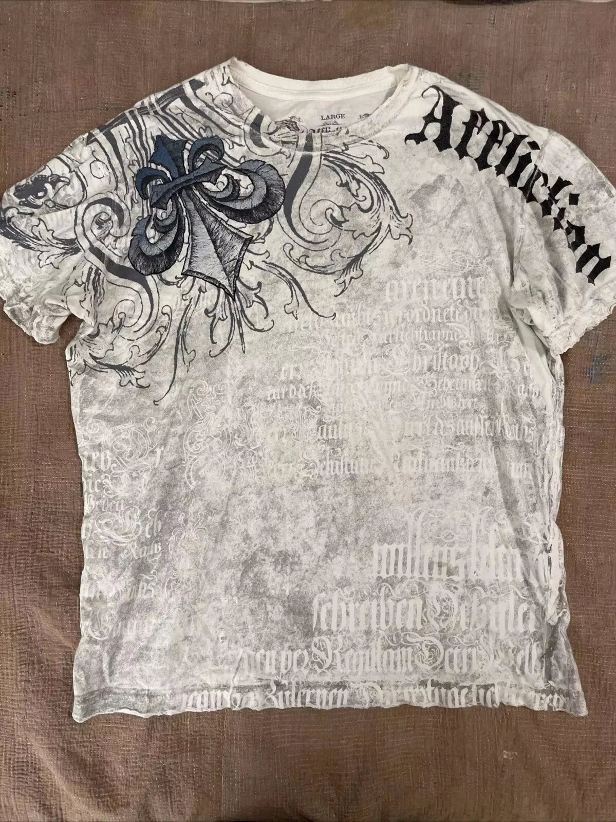 Y2K Affliction Retro T-Shirt Women Style Streetwear Tee Gothic Skull Cross Print Trendy Graphic T-Shirts