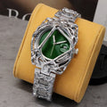 Green Devil Punk Eye Y2K Quartz Watch Men Alabaster Industries Carving Demon Claw Men Watch Unique Creative Men Medieval Clock