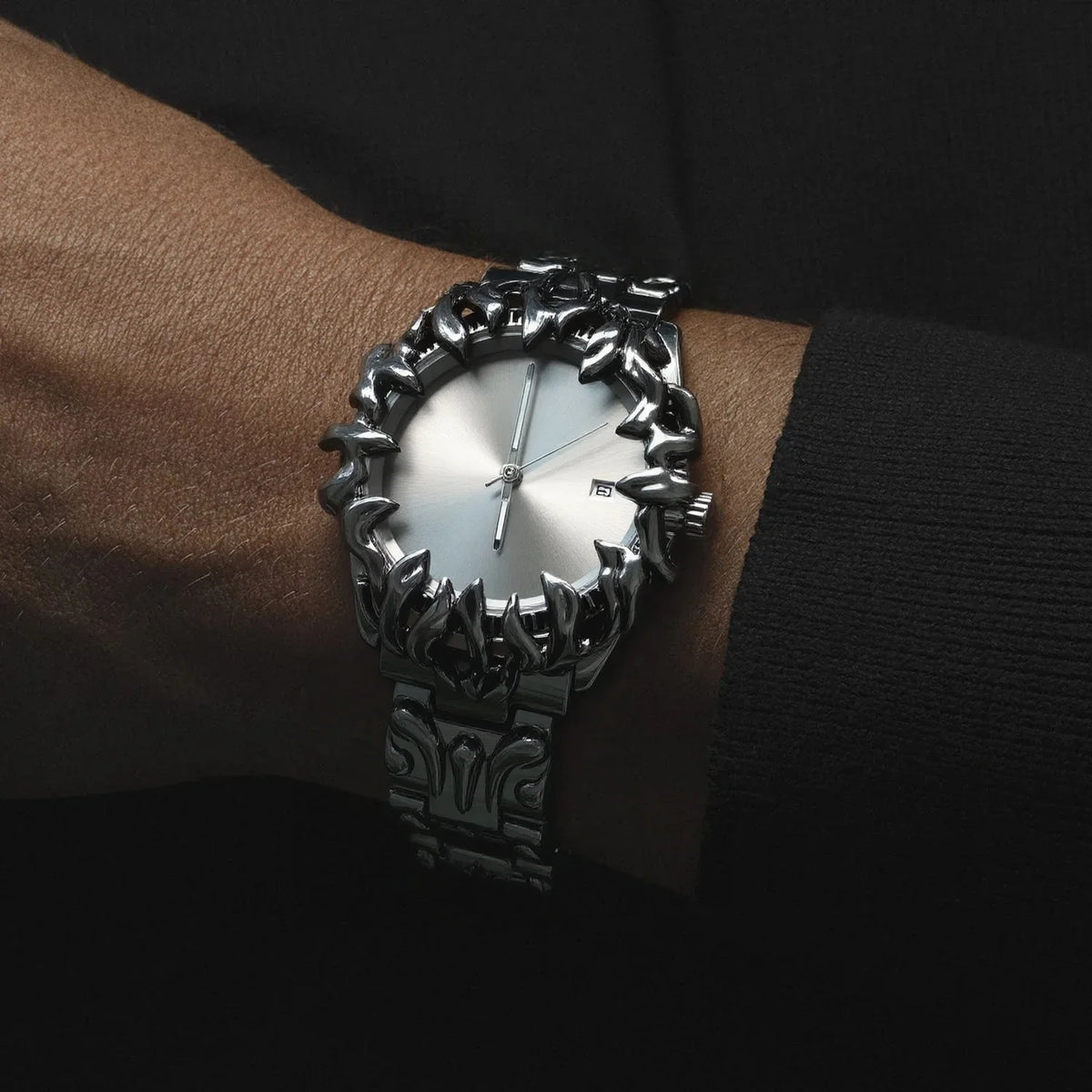 Green Devil Punk Eye Y2K Quartz Watch Men Alabaster Industries Carving Demon Claw Men Watch Unique Creative Men Medieval Clock