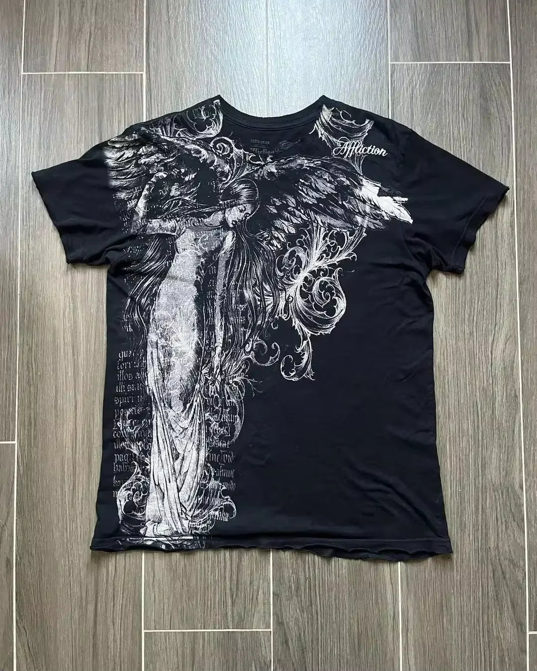 Y2K Affliction Retro T-Shirt Women Style Streetwear Tee Gothic Skull Cross Print Trendy Graphic T-Shirts