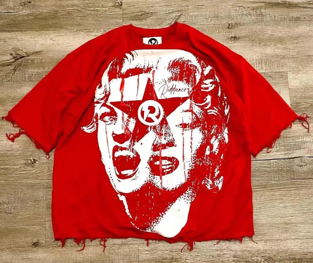 Hip Hop Y2K Tops 2024 Oversized Printed Graphic T Shirts Harajuku Gothic Men and Women Summer T-Shirt Casual Streetwear Clothes